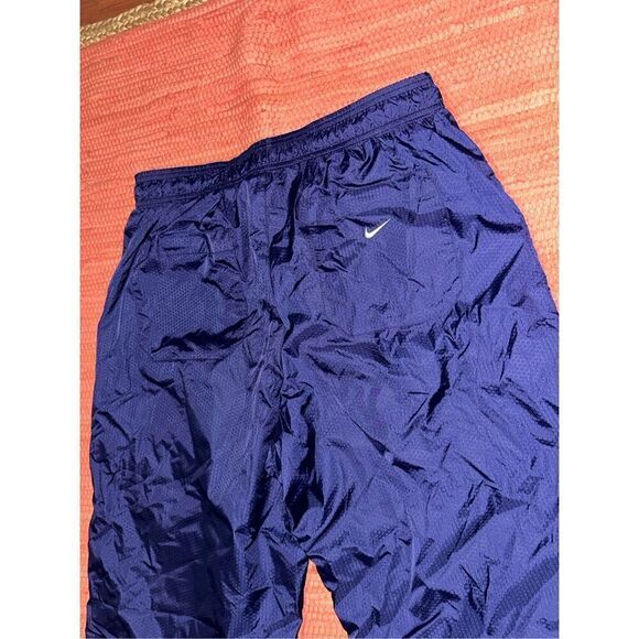Vintage 90s Nike Mens large Distressed Mini Swoosh Lined Wide Leg Pants, Vintage - Picture 3 of 11